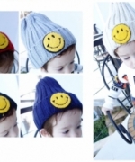 微笑 保暖 毛線帽(7)
